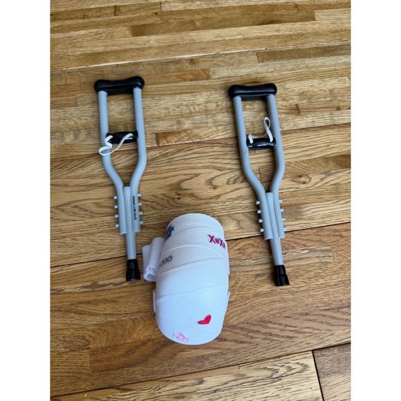 Other - Build a Bear Doll Play Crutches and Bandage Set with Heart and XOXO Graphics